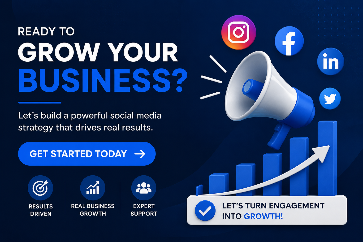 Social Media Marketing CTA Banner for Business Growth